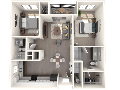 Gold Water Floor Plan at 2051 Apartments, Prescott, Arizona